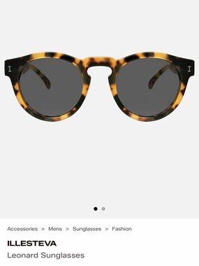 Illesteva Tortoiseshell Sunglasses with Dark Gray Lenses